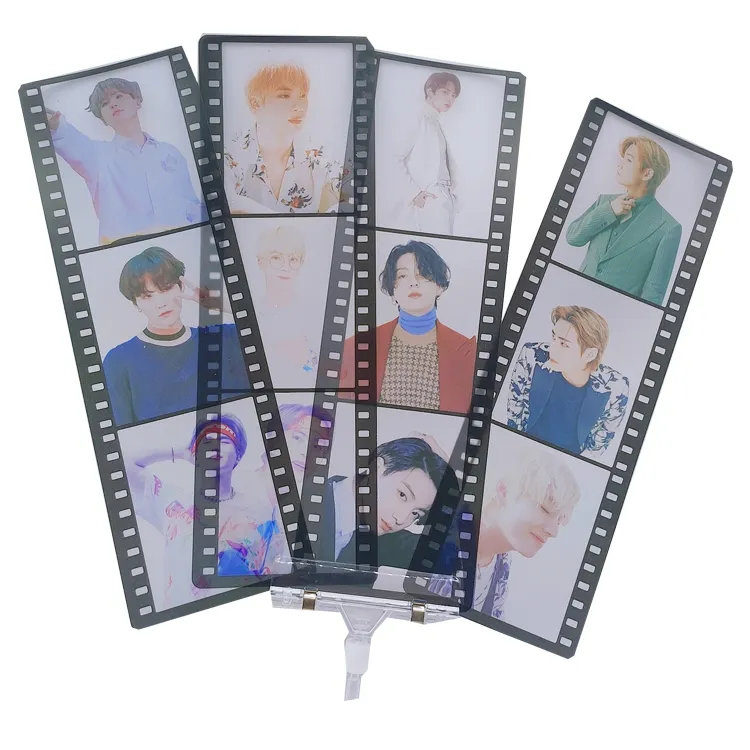 Kpop tedarikçisi yeni özel baskı şeffaf kpop film şeridi plastik Lomo kartları