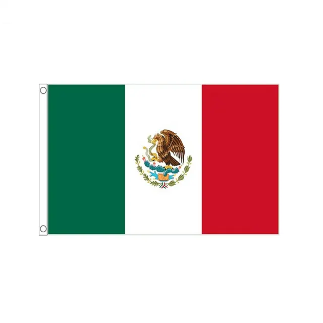 Wholesale Printed Fast Shipping Double Stitched PolyesterとBrass Grommets 3X5 Ft Mexico Banner Mexican MX National Flags