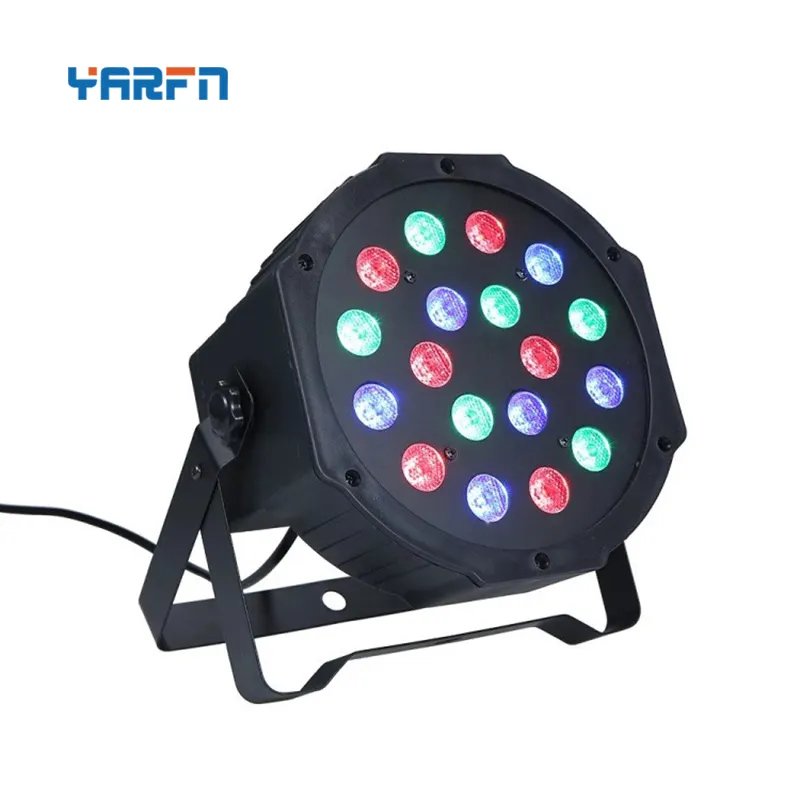 18pcs Par Light RGB Dyed Stage LED Flat Par Lights vengono utilizzati per la celebrazione delle attività di decorazione della chiesa di nozze