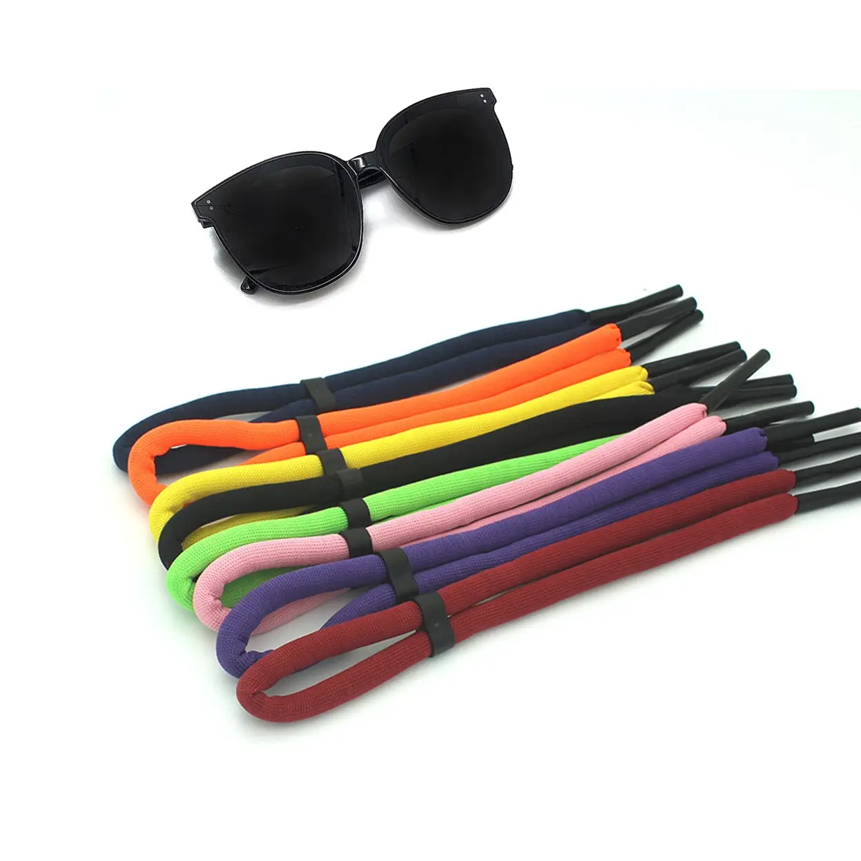 Logo personalizzato regolabile galleggiante cinturino per occhiali da sole supporto per cordino fermi per occhiali Croakies galleggianti per lo sport