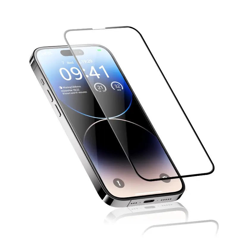 HEYBINGO 0.4mm hardness bingo dog Anti-fingerprint clear tempered glass cell phone screen protector for iphone 13 14 pro max