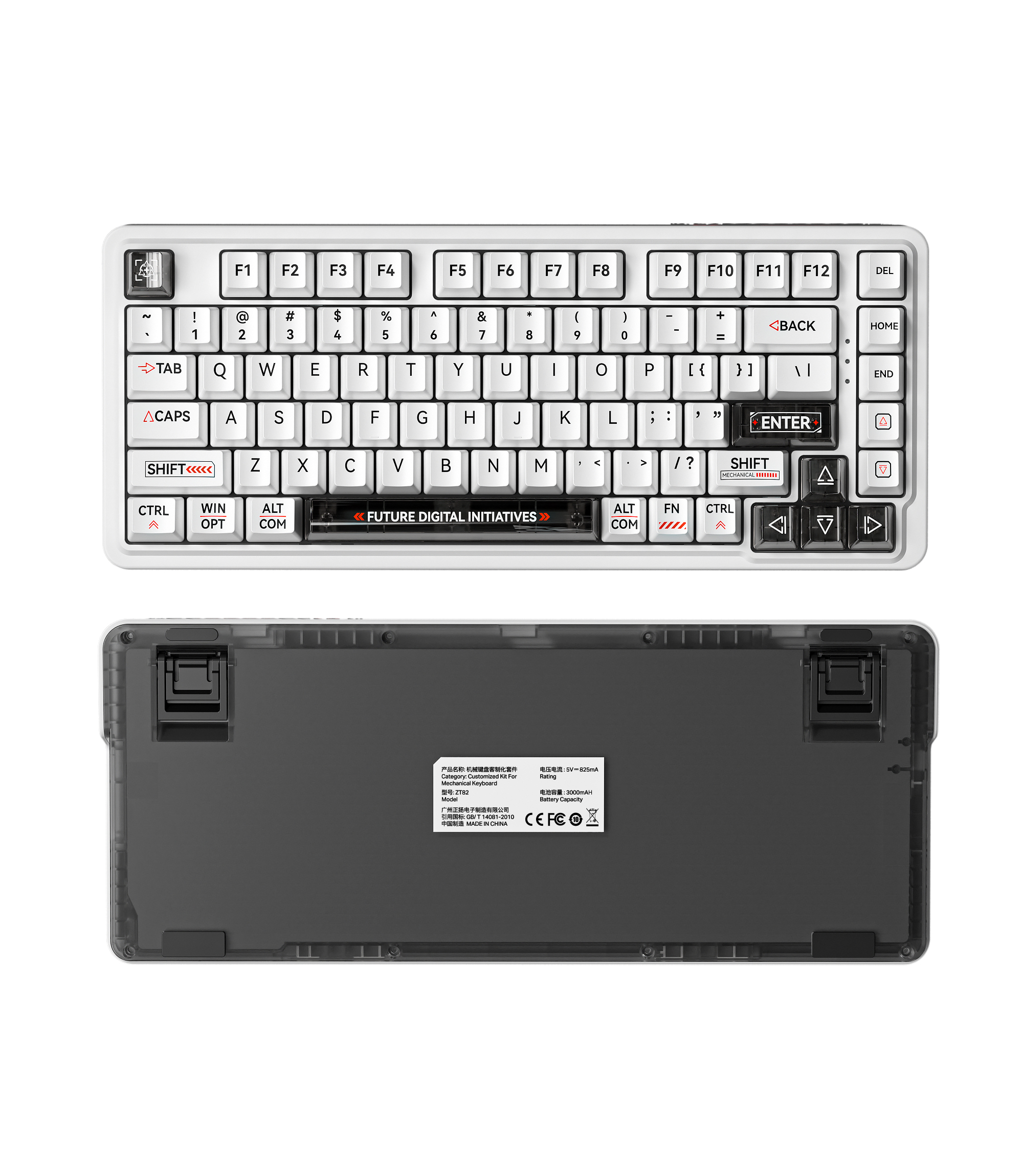 Capuchons de touches flash blancs-ZT82