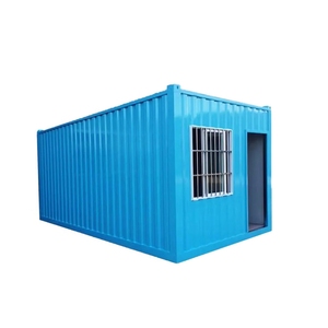 Casa contenedor, oficina o almacenamiento, unidades de construcción modulares, casa de acero prefabricada con marco de vidrio de ventana de pared de PVC