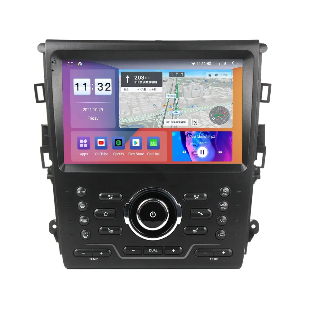 Kit multimídia automotivo android 11, 8core, ips, dvd player, para ford mondeo 2014-2019, estilo de carro original, 8 + 128g, rádio, gps, carplay