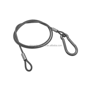 Profession elles Großhandel Custom Edelstahl Drahtseil Sicherheits kabel Mit Feder haken für die Sicherheit