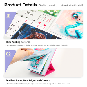 Wholesale Full Color Custom Design Calendar 2025 New Yearly Monthly Desk Wall Calendar Printing Logo Style Calendar of Life