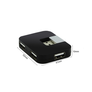 迷你USB集线器4端口USB 2.0扩展器Hab方形可折叠多分离器微型适配器笔记本电脑配件 - Product Image 5