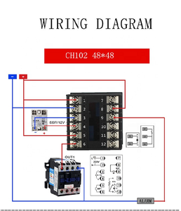 Salida dual SSR y relé CH102 CH402 CH702 CH902 Dos salidas de relé LCD Digital PID Controlador de temperatura inteligente 48-240V AC
