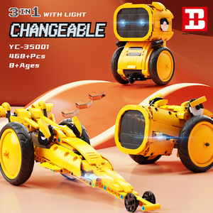 35001 <strong>Robot</strong> Series 3IN1 Space <strong>Robot</strong> Block Toy DIY Assembly Puzzle Small Particle <strong>Building</strong> Blocks Science Educational Toys - Product Image 2