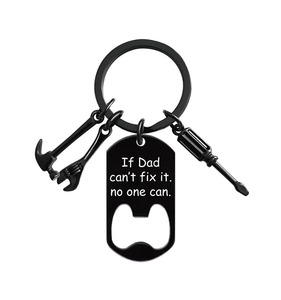 אם של אבא סבא יכול לא לתקן זה לא אחד יכול Keychain מפתח טבעת עם בקבוק פותחן עבור אבא אב יום הולדת יום מתנה - Product Image 1