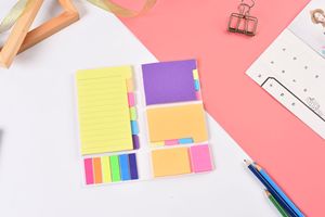Recyclable <strong>Memo</strong> Pads Sticky Notes Set Multi-colored Divider Self-Stick Notes Pads Bundle Prioritize with Color <strong>Coding</strong> - Product Image 2