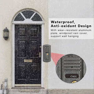 XH-453 Doorphone Camera Door Bell Waterproof LCD Monitor Wired Video Doorbell <strong>Intercom</strong> Video Door Phone <strong>System</strong> - Product Image 6