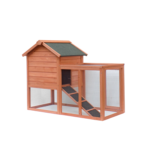 Großer Rabbit Hutch Bunny Cage mit Run Outdoor Holz Hühnerstall für Meers chweinchen Kleintiere 2 Story Pet House