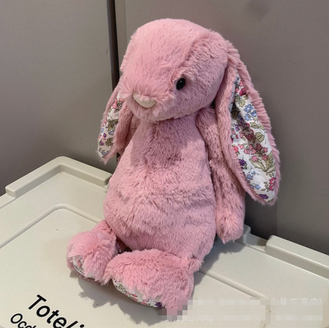 Lapin Floral Rose Foncé - 31cm