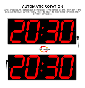 Intelligente digitale Wanduhr mit 30 Alarmen, Countdown-Timer, Wi-Fi-Synchron isation und Unterstützung für Daylight Savings - Product Image 3