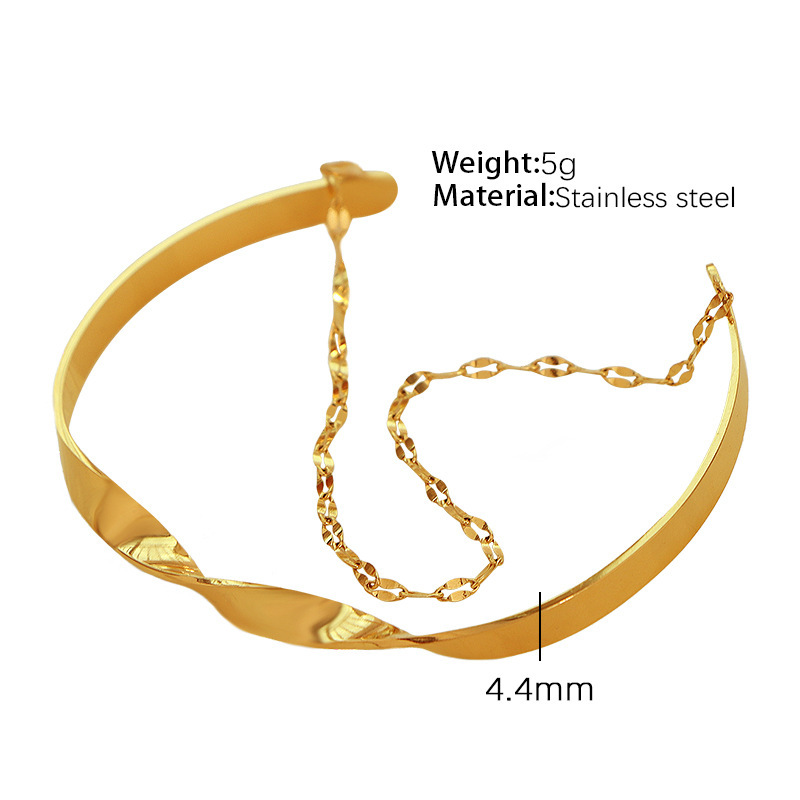Pulsera de apertura ajustable de oro SZ35