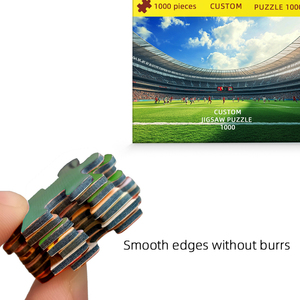 OEM bóng đá thiết bị ngoại vi trò chơi câu đố 1000 miếng sản phẩm kỷ niệm bule/Xám/bảng trắng cho người lớn/trẻ em tùy chỉnh câu đố ghép hình - Product Image 2