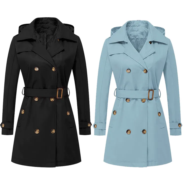 Новинка, модные классические женские пальто, женские двубортные пальто в британском стиле, зимнее женское длинное пальто