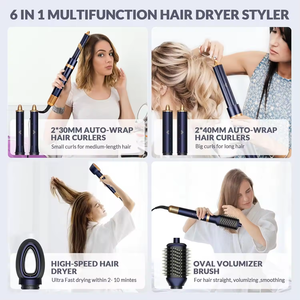 Factory Direct Sales New Net <strong>Red</strong> for Cross-border Multi-<strong>in</strong>-one Hot air Comb Automatic Curling Iron Straight Hair Multi Styler - Product Image 5