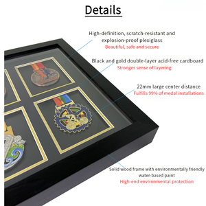 Marathon <span class=keywords><strong>Medal</strong></span> Display Frame Medaillen High-End Mounted Massivholz Border Aufbewahrung sbox Explosions geschützte Glas medaille Foto rahmen - Product Image 2