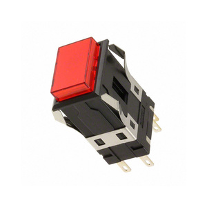 A3SJ-90A1-24SR <strong>Push</strong> <strong>Button</strong> Switch SPDT On-Mom Standard <strong>Illuminated</strong> Panel Mount Snap-In A3SJ90A124SR <strong>Rectangular</strong> <strong>Button</strong> Red - Product Image 1