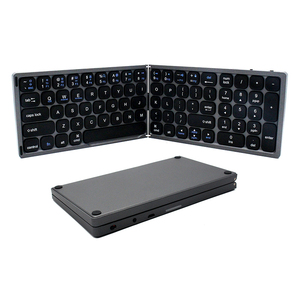 Portable Dual Mode 81 Keys Wireless Blue Tooth Folding Foldable <strong>Keyboard</strong> with <strong>Numeric</strong> Keypad for <strong>IOS</strong> Windows Android - Product Image 1