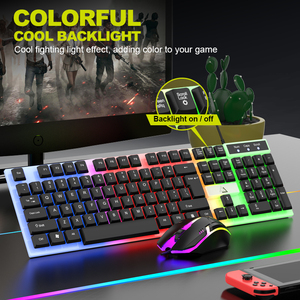 GT100 Luminous <strong>Keyboard</strong> Wired <strong>Computer</strong> Laptop Desktop Office Home USB <strong>Learning</strong> <strong>Keyboard</strong> and Mouse Set - Product Image 3