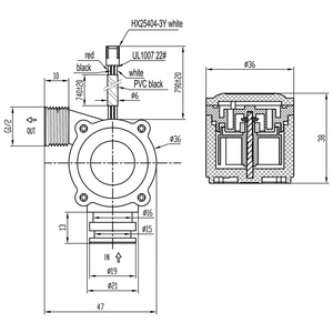 MR-A368 Low <strong>Flow</strong> Rate Range Water <strong>Flow</strong> <strong>Sensor</strong>, 1/2'' Electronic <strong>Flow</strong> <strong>Sensor</strong> for Liquid Pump - Product Image 5