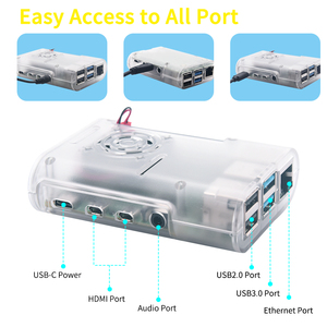 Spedizione veloce Raspberry Pi 4B kit completi con alimentazione Plug UK (senza scheda Raspberry Pi) - Product Image 4