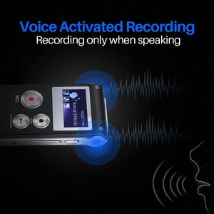 Registratore vocale digitale, lettore MP3 ad attivazione vocale Audio registratore vocale multifunzione con altoparlante incorporato PQ138