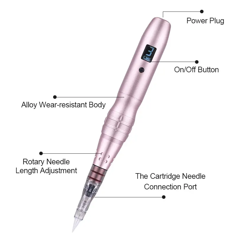 XJ Augenbraue Lippen Tattoo Mikrobladung Mikropigmentierungsgerät eingebautes akku drahtloses Dauerwellen-Schminkgerät
