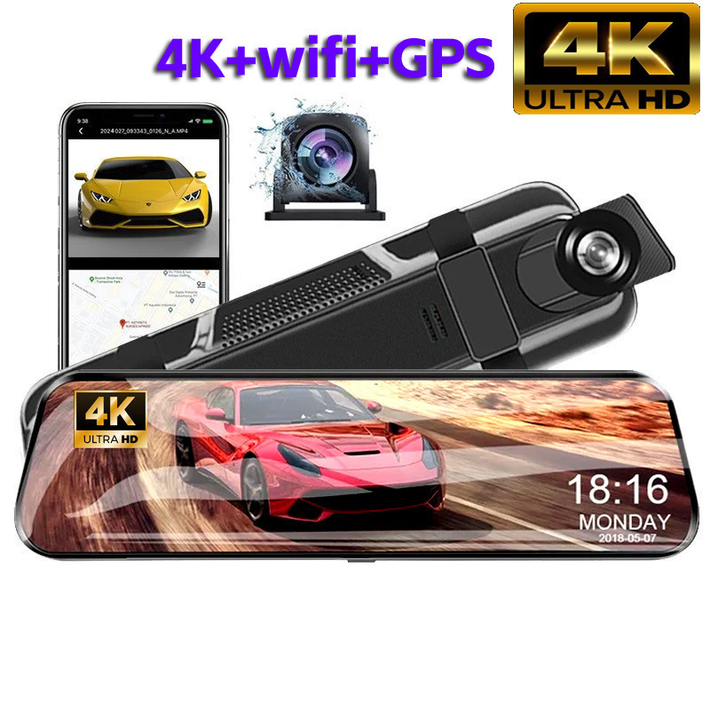 10-inch dual recording (front 4K + rear 1080P + WIFI + GPS)
