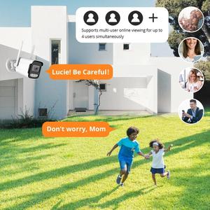 4CH 2MP 5MP TSeye Wireless NVR Kits IP66 Visión nocturna colorida Hogar HD Seguridad al aire libre Cámara IP Video WiFi Sistema de cámara Cctv - Product Image 5