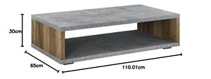 Oem מותאם אישית 110 מודרני x <span class=keywords><strong>60</strong></span> x30cm בטון נראה שולחן קפה עם שולחן תא אחסון עבור ריהוט סלון