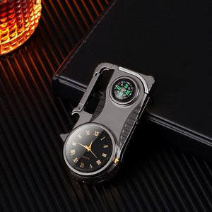 Gas Lighter Gold Color Metal Windproof <strong>Jet</strong> Torch Gas Butane Cigarette LighterS Bird Quartz <strong>Watch</strong> for BBQ (Without Gas) - Product Image 4