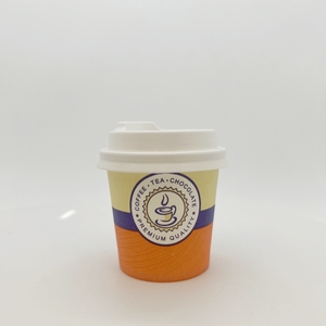 8/12/16/22 Oz tek kullanımlık kabartmalı özel 4oz kahve kupaları dalgalanma çift duvar kağıdı kapaklı bardak - Product Image 6