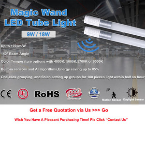China Share <strong>2025</strong> <strong>T8</strong> <strong>LED</strong> Linear Light Tube 18W 20W 2FT 4FT 5FT with Microwave Motion Sensor DLC ETL Approved IP65 Rated PC Body