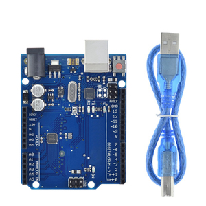 UNO R3-Caja oficial ATMEGA16U2, Chip de ATMEGA328P-MU Original con Cable para placa de desarrollo Arduino UNO R3