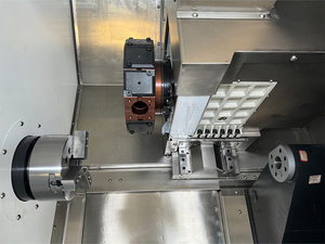Torno de torneado automático CNC TCK65 con herramientas en vivo de eje C de cama inclinada y mandril de pinza horizontal - Product Image 3