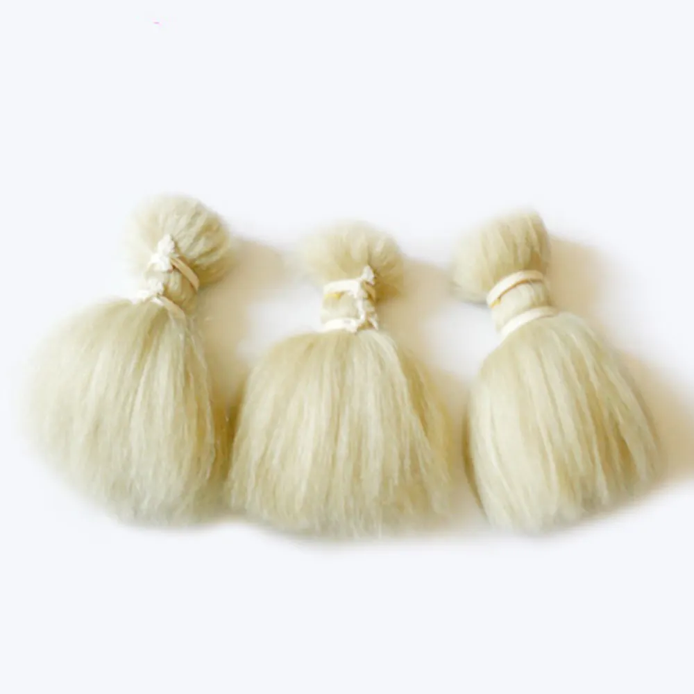 100% gewaschenes und glattes natürliches Yak-Haar für Haar verlängerungen, Perücke und Bart