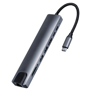 8 in 1 design nouveau hub usb 3.0 HUB usb Rj45 trasferimento di rete TF/SD lettore di schede cavo conta 8-in-1 usb hub c - Product Image 1