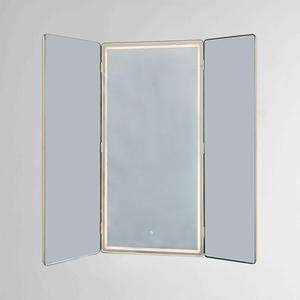 Gương trang điểm khung vàng ba lần-Thiết kế có thể gập lại, độ nét cao, sử dụng trang điểm hàng ngày cho nhu cầu làm đẹp toàn thân - Product Image 5