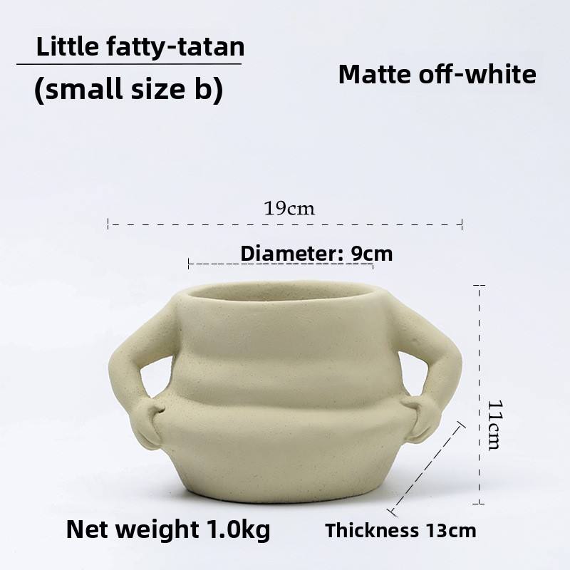 Little Chubby B Small Matte Milky white 19cm