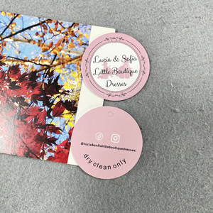 Custom <strong>Hang</strong> Tags Clothing Small <strong>Round</strong> Paper Tags for Clothes Hanging <strong>Hang</strong> Tags With <strong>Strings</strong> Logo <strong>Printed</strong> - Product Image 3