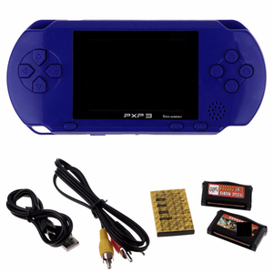 2021PXP3ハンドヘルドゲームコンソール2.6インチ16ビットスリムゲームステーション、2枚の無料ゲームカード付き
