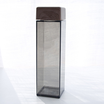 Black Wood Grain Square Cup