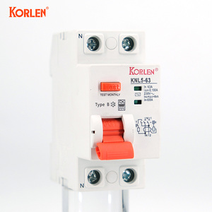 KORLEN <strong>Current</strong> <strong>Limiting</strong> <strong>Circuit</strong> <strong>Breaker</strong> 16A 63A 100mA 6kA B Curve RCCB Earth Leakage Protection Residential Commercial Projects - Product Image 2