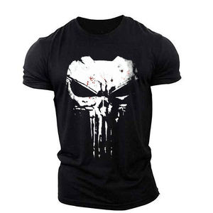 <strong>Punisher</strong> Skull Graphic t Shirts for Muscles Men T-shirt Sportswear Outdoor Light, Thin and Breathable Elasticity T-Shirts - Product Image 6