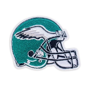 Tùy Chỉnh Bóng Bầu Dục Thêu Logo Đội Thêu Thể Thao Skull Vá Sắt Trên Thêu Mũ Bảo Hiểm Huy Hiệu Các Bản Vá Lỗi - Product Image 3