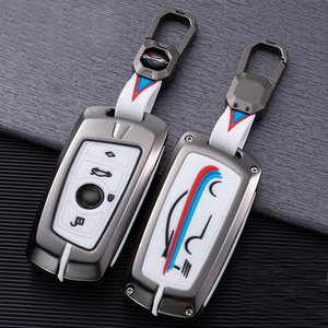 Funda protectora de silicona para llave de coche, carcasa de Metal a la moda para BMW - Product Image 3